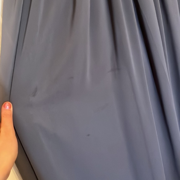 Grey Halter Bridesmaid Dress - Picture 9 of 10